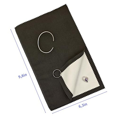 2pcs Jewelry Cleaner&Polishing Clothb for Ring,Earring,Watch and Coins Care | Sterling Silver Gold Platinum Tarnish Remover,Non-Toxic Eco Friendly,Jewelry Cleaning Cloth - color: Dark Purple