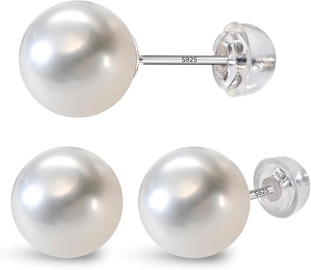 Freshwater Pearl Studs | AAA+Quality | 925 Silver | Nickel-Free、Hypoallergenic