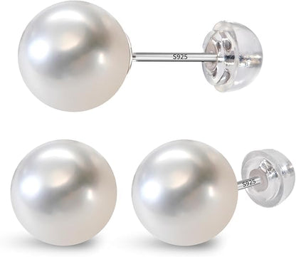 Freshwater Pearl Studs | AAA+Quality | 925 Silver | Nickel-Free、Hypoallergenic