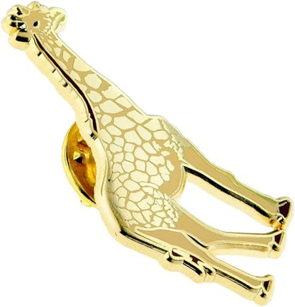 PinMart Wild Animal Enamel Lapel Pin - color: Gold Giraffe, size: 1 Piece