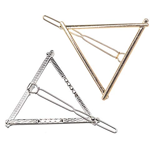 Gold Silver Minimalist Hair Clips Dainty Feather Hollow Hair Clips Set Hair Accessories for Women Geometric Barrette