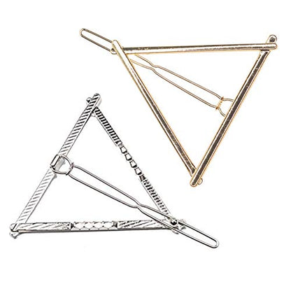 Gold Silver Minimalist Hair Clips Dainty Feather Hollow Hair Clips Set Hair Accessories for Women Geometric Barrette