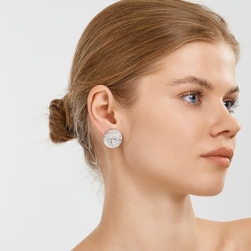 FANZE 2 Pairs Matte Gold Sliver Clip on Earrings for Women No Piercing | No Piercing Button Earring Comfortable Fashion Jewelry Gift - color: Set-4