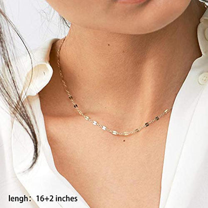 Turandoss Gold Layered Necklaces for Women - 14K Gold Plated Handmade Multilayer Bar Pearls Coin Disc Moon Butterfly Medallion Adjustable Dainty Layered Choker Necklaces for Women Jewelry - style: 3PCS - Link Chain&Bar&Hammered Disc