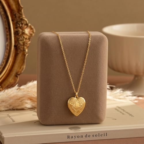 Gold Initial Heart Letter Pendant Necklace Jewelry for Women | 14K Gold Plated Fashion Waterproof Statement Cute Necklaces Dainty Personalized Name Friendship Couple Gifts for Women - color: Initial L
