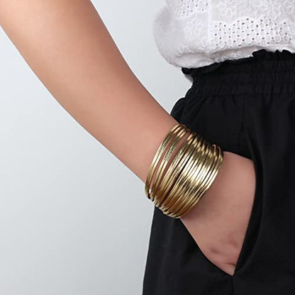 hotoo Leather Wrap Bracelet for Women - color: Gold