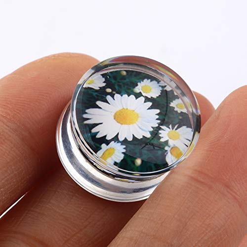 TIANCI FBYJS Stainless Steel Ear Tunnels Saddle Gauges For Ear Silicone Soft Flexible Earrings Gauge Plugs Expander Stretcher Body Piercing Jewelry 0g 2g 00g 1/2'' Set - style: 10mm=00g