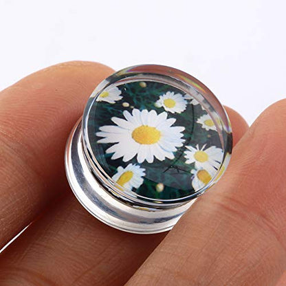TIANCI FBYJS Stainless Steel Ear Tunnels Saddle Gauges For Ear Silicone Soft Flexible Earrings Gauge Plugs Expander Stretcher Body Piercing Jewelry 0g 2g 00g 1/2'' Set - style: 10mm=00g