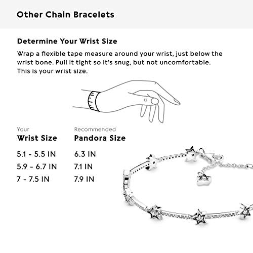 Pandora Celestial Stars Bracelet - Gift for Her - Sterling Silver & Cubic Zirconia Bracelet for Women - With Gift Box