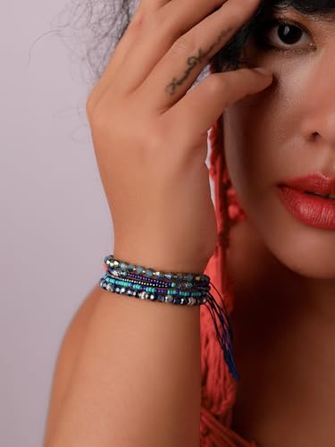 Bohemian Bead Stacked Bracelet, Vintage Multi-Layer Bracelet, Gift for Her - style: Bracelet R21-007