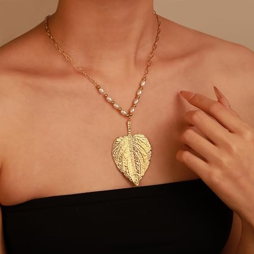 2 PCs Gold Plated Necklace Set for Women - Non Tarnish Jewelry Gift with Fashion Design - style: 2 PCs: Sun & Leaf