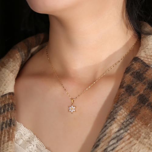 16 Inch Women's Pendant Necklace Chains - 5 Different Pendant Designs, Dainty Adjustable Chains(Gold/Silver) - color: gold6