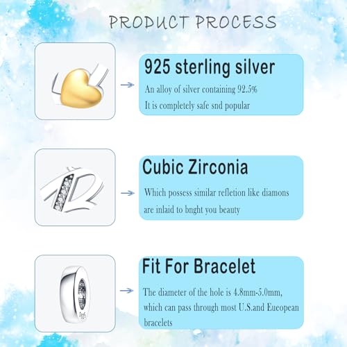 HappyStar Sterling Silver Letter Charms for Bracelets Alphabet Initial Dangle Charms Bead fit Pandora Bracelets Jewelry Gifts for Women - color: Letter charms B
