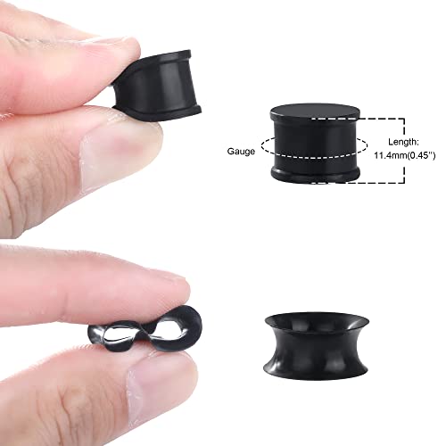 Juway Oveta Ear Gauges for Ear Silicone Ear Plugs Soft Flexible Silicone Gauge Saddle Silicone Ear Plugs and Tunnels 6mm-20mm(16 Pairs) - color: 32PCS 12mm(1/2")