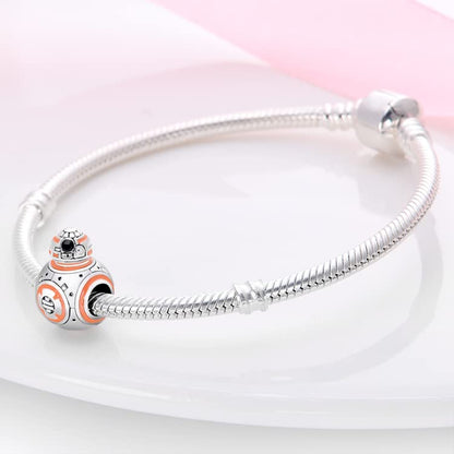 LIGHTDOG 925 Sterling Silve Charms fits Pandora Bracelets Necklace,5A Zircon Dangle Pendant Bead,Mother's Day Gift Jewelry Beads for Women - style: BB8 Charm