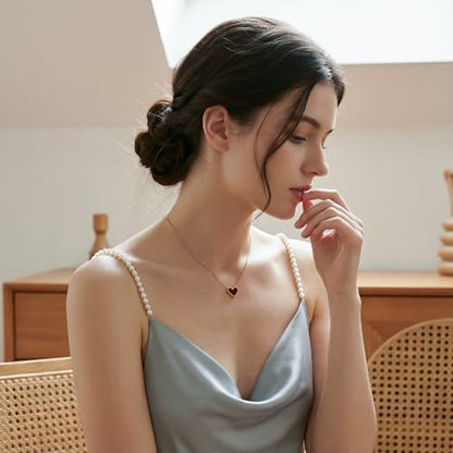 Heart Pendant Necklace – Dainty & Minimalist Style for Daily Wear - style: French Light Luxury