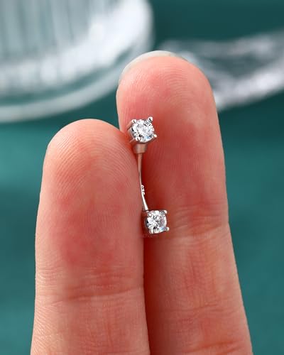 925 Sterling Silver Rook Piercing Jewelry, 16g Eyebrow Ring, Eyebrow Piercing, 6mm-8mm Rook Earring, Vertical Lip Labret Piercing Jewelry for Women Men - style: 8mm