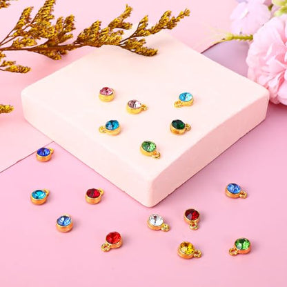 24PCS Crystal Dangle Charms for Jewelry Making | Mixed Color Crystal Dangle Charms Accessories, DIY Necklace Earring Bracelet Jewelry Making Crafts