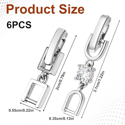 Foldover Clasp Extender Foldover Extension Jewelry Clasps 4 Pcs Silver Plated Fold Over Clasp Necklace Extension Clasps Metal Bracelets Extenders Small Fastener for Women Jewelry Making Repair Kit