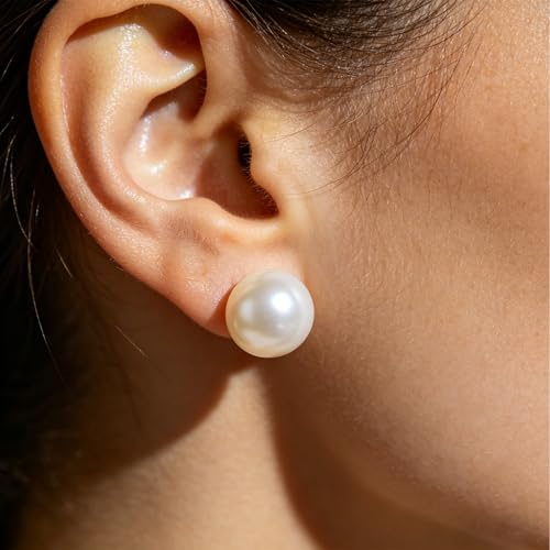 20 Pairs Stud Earrings Jewelry Set for Women Simulated Pearl Crystal CZ Set | Hypoallergenic, Trendy Bridal, Suitable for Weddings Birthdays Christmas Valentine's Day Gift Anniversary Mother's Day - color: 12 Pairs Earrings