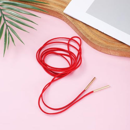 Red Choker Necklace for Women, Gothic Bow Velvet Choker, Sexy Long Wrap Rope Collar Tie Neck Chain with Gold Tube, Red Bow Tie Necklace Neck Accessories for Party Prom - color: Red