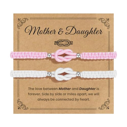 Matching Heart Bracelets for Mommy and Me Adjustable Hearts Charm Chain Bracelet Matching Mother Daughter Bracelets Set for 2 Birthday Mothers Day Gifts - color: A3:mother daughter bracelets