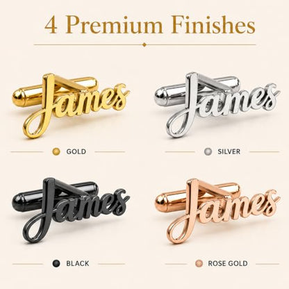 Custom Name Cufflinks for Men, Personalized Cuff Links with Raised Script Monogram, Wedding Cufflinks for Groom Groomsmen Best Man Father of Bride Husband Dad Anniversary Birthday Gifts - color: CC