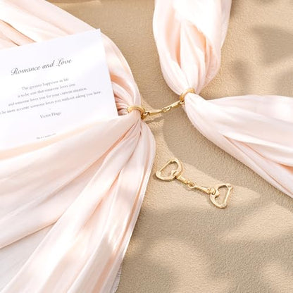 Joez Wonderful Scarf Ring Clip, Wide Band Chunky Chain Silk Scarf Buckle, Shawl Clips Scarf Clasp Holder Scarves Pin - color: (Horsebit) 50mm Gold