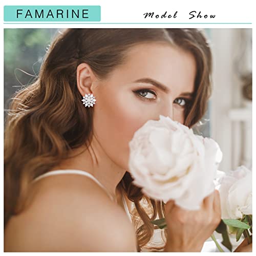 FAMARINE CZ Clip on Earrings for Women Clip Earring Non-pierced Earrings - style: Snowflake