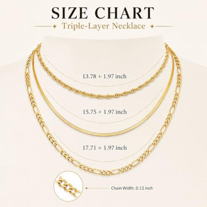 Gold Neklace Stack Dainty Gold Herringbone Necklace for Women Layered Paperclip Chain Necklaces Rhinestone Drop Simple Jewelry Gifts for Women - color: A8:3pcs