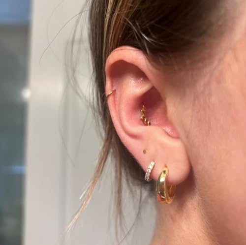 20G/18G/16G Flat Back Earrings Tiny Nose Stud, Cartilage Earring Threadless Tragus Helix Stud Conch Piercing Jewelry - color: Dot Climber (gold 2pcs), size: 20 gauge (0.8mm post)