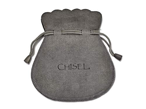 Chisel Stainless Steel Textured Hollow Slip-on Bangle