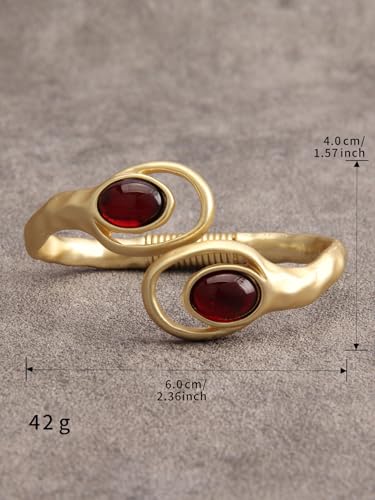 Chunky Bangle Bracelets for Women Cuff Bracelet Thick Gold Bangles Open Wide Arm Cuffs Bracelets Boho Jewelry - style: Gold Bangle Bracelets