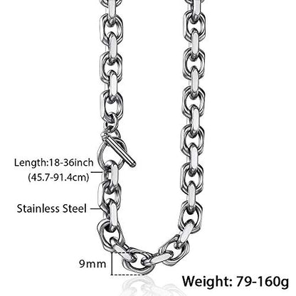 Trendsmax Mens Womens Stainless Steel Necklace Cable Rolo Link Chain 18-26 inch - size: 20inch