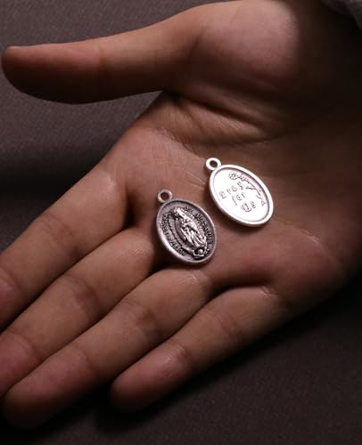 Saint Therese of Lisieux/Saint Mother Teresa of Calcutta/Divine Mercy Jesus/Mater Dolorosa Patron Saint Medal Charm Pendant for DIY Rosary Necklace Bracelet Jewelry Making Part - color: 30pcs-Our Lady of Guadalupe
