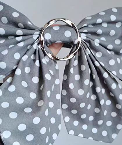 BetterJonny 10 Pcs Silk Scarf Ring Clip, T-Shirt Tie Ring Clips for Women, Fashion Circle Metal Scarf Ring and Slide Tshirt Twist Knot Clip Buckle Clothing Ring Wrap Holder