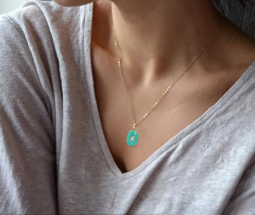 Natural Stone Necklaces Rhinestones Gemstone Necklace Adjustable Pendant Necklaces for Women - color: Blue