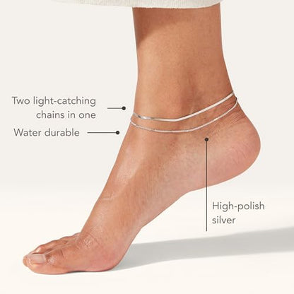 JENNY BIRD Surfside Anklet - color: Rhodium