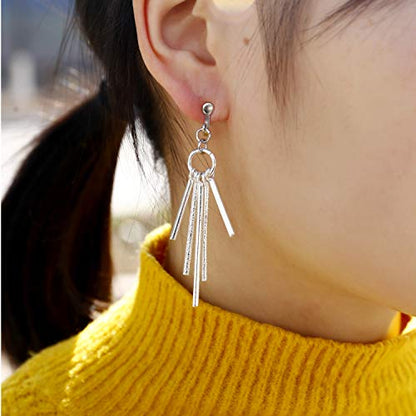 15 Pairs Wholesale Clip on Earrings for Women Trendy,Lightweight Clipon Earrings for Women in Silver Tone - style: Style A