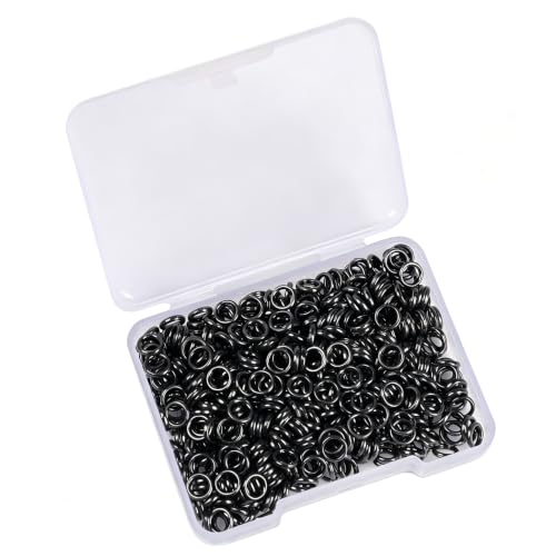 papasgix Silver Gold Jump Rings for Jewelry Making, 100/500Pcs 4/6/12/14mm | Gold Color Closed Jump Rings for DIY Bracelets Earrings Necklaces (Black, 6mm 500pcs) - color: Black, size: 6mm 500pcs