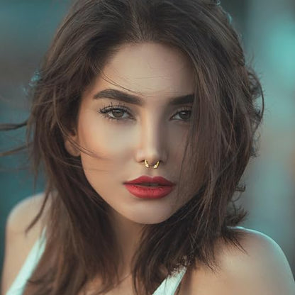 35-70 PCS 18G 20G Nose Rings for Women & Men - Gold Hoops, L Shape, Studs & Screw - 316L Surgical Stainless Steel - color: Color M-25pcs