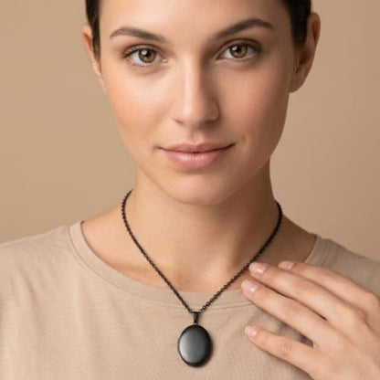 PHOCKSIN Personalized Locket Necklace for Women Photo Necklace with Customized Picture Birth Flower Birthstone Customizable Birthday Gifts - color: #10-Oval Black