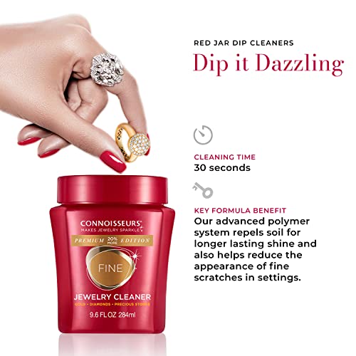 CONNOISSEURS Premium Edition Jewelry Cleaner, Value Size 9.6oz - Pick from Fine, Silver or Delicate Jewelry Cleaner - style: Fine - 9.6 Ounce