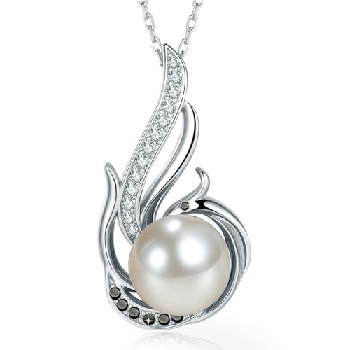 NONNYL Necklace Gifts for Women-Mothers Day Gift for Mom Her Wife Coules Girlfriend-Gifts for Wife Women Wedding Birthday Anniversary Jewelry, Christmas Day Valentine's Gift, Pearl Necklaces - color: Phoenix Pendant white pearl