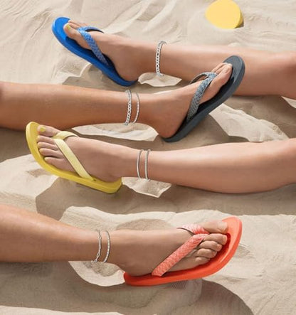 8Pcs Ankle Bracelets for Women Stainless Steel Waterproof Layered Cuban Figaro Link Chain Rope Paperclip Herringbone Satellite Bead Anklets Set Summer Beach Jewelry Gold Silver Tone 8.5 Inch - color: B:Silver