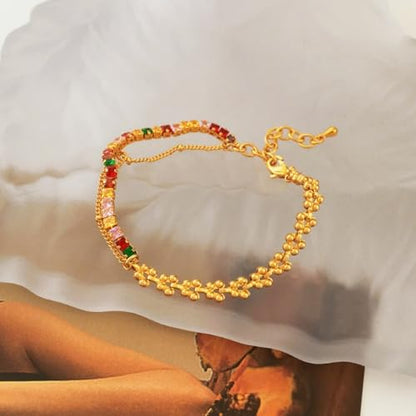 18K Gold Bangle Bracelets for Women 925 Sterling Silver Bracelets Bracelets Adjustable Boho Bracelets Stackble Cuff Bangle Bracelets for Men Women Chunky Gold Bangle Open Cuff Bracelets Christmas Gift - color: Bracelets-13