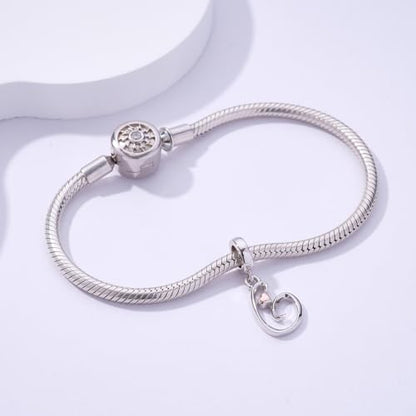 Letter Charms for Pandora Bracelets 925 Sterling Silver Alphabet Initial Charms Bead Jewelry Gift for Women - style: Initial G