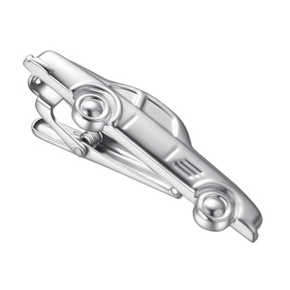 Yoursfs Unique Ship Car Tie Clips for Men Novelty Cool Transportation vehicles Tie Clip Bar Pins Men's Fashion Jewelry - style: Silver Car