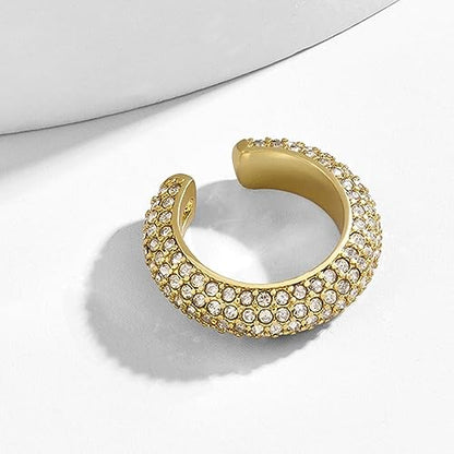 Ear Cuff Earrings for Women Chunky Ear Cuffs Non Piercing | Clip on cartilage earrings helix fake earrings jewelry trendy stuff christmas gift stocking stuffers - color: Q