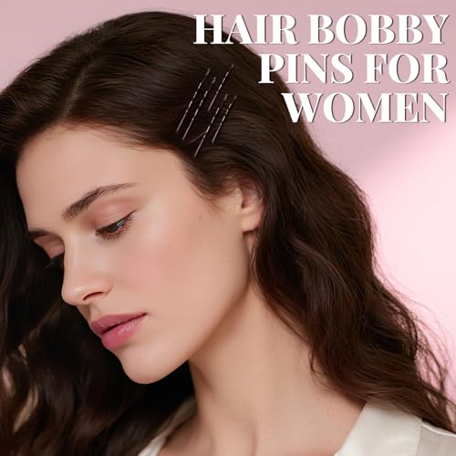 IKOCO 415pcs Bobby Pins Set, U Pins with Hair Ties and Hair Net, Brown | Strong Hold, Snag-Free, No Damage, Smooth Edges, Dance Competition & Ballet Ready, Ideal for Updos, Bun & Daily Styling - color: Brown
